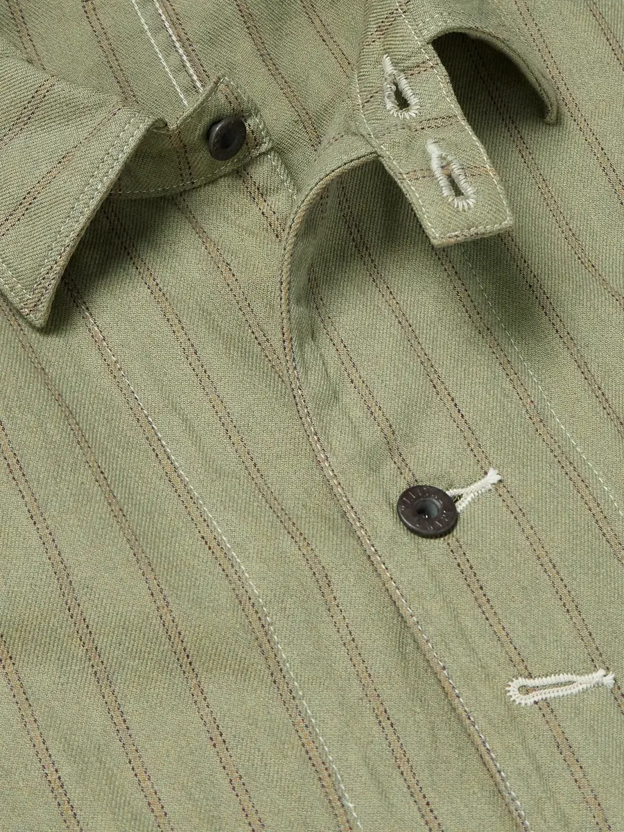 KAPITAL Gibson Striped Linen and Cotton-Blend Overshirt - Men | Thumbnail 4 KAPITAL Gibson Striped Linen and Cotton-Blend Overshirt - Men | Thumbnail 4