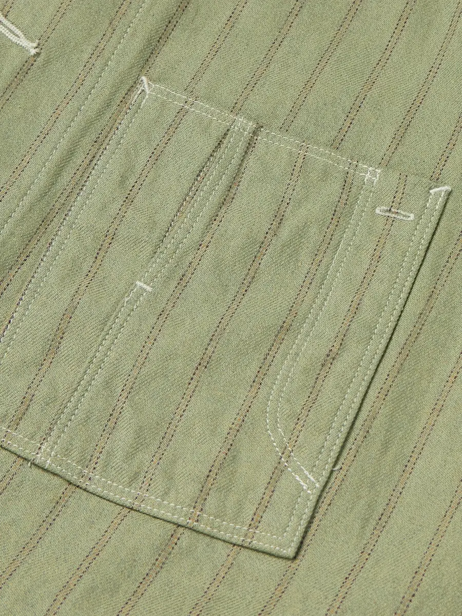 KAPITAL Gibson Striped Linen and Cotton-Blend Overshirt - Men | Thumbnail 5 KAPITAL Gibson Striped Linen and Cotton-Blend Overshirt - Men | Thumbnail 5