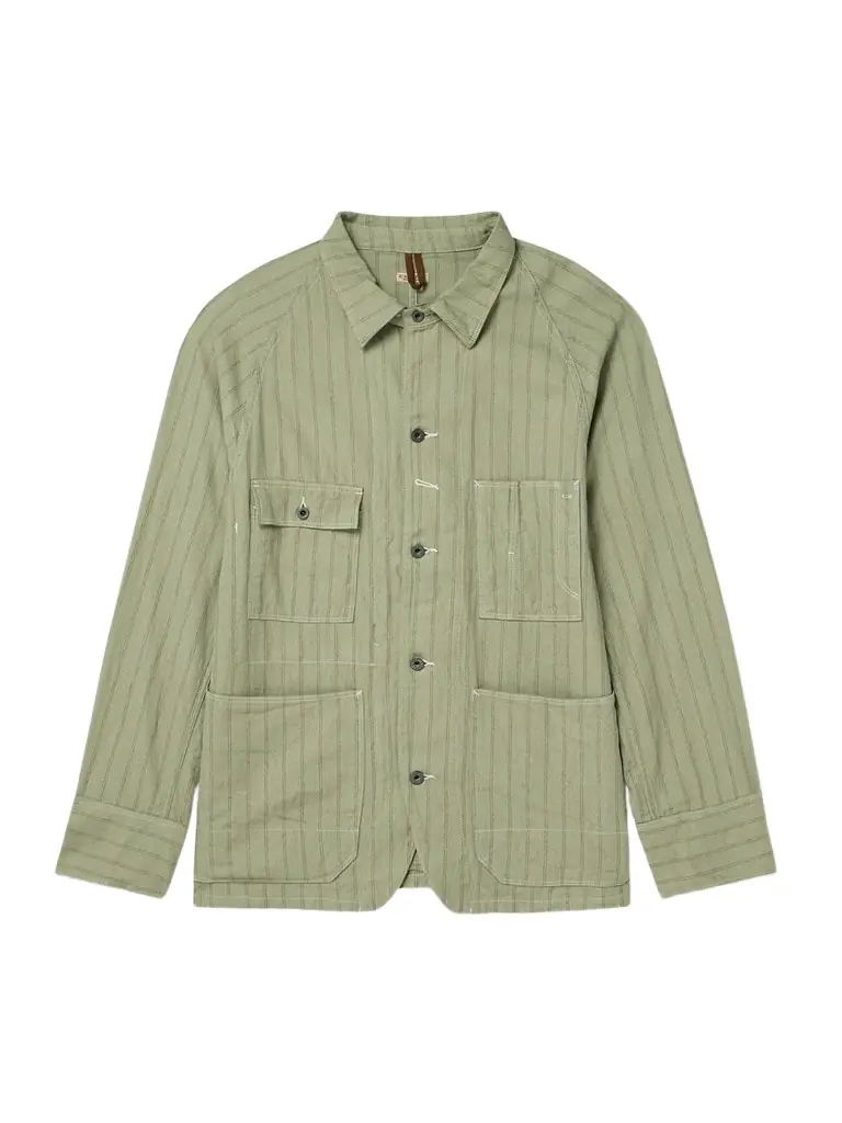 KAPITAL Gibson Striped Linen and Cotton-Blend Overshirt - Men | Image 1 KAPITAL Gibson Striped Linen and Cotton-Blend Overshirt - Men | Image 1