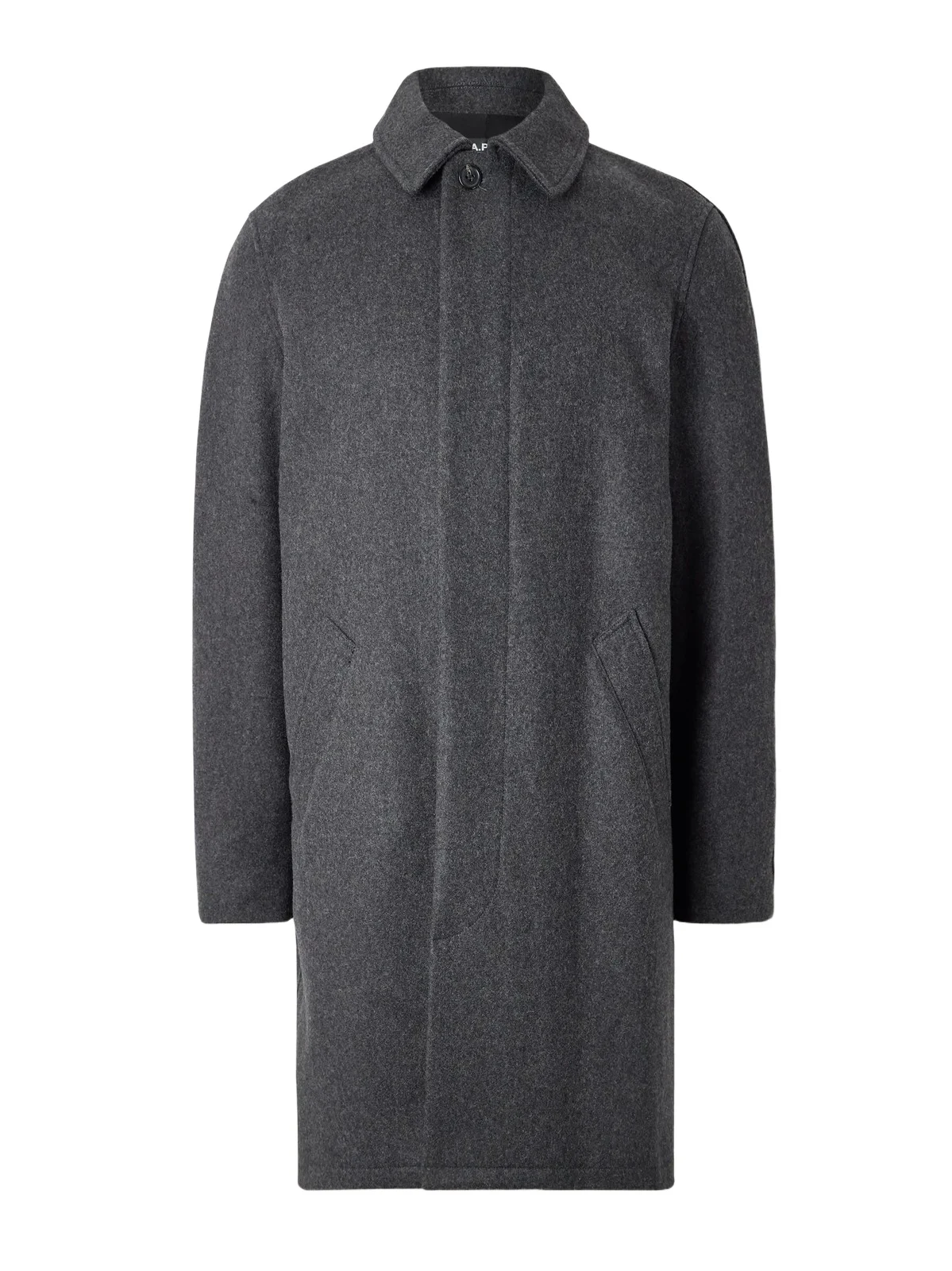 Auster Brushed Wool-Blend Coat - Men Auster Brushed Wool-Blend Coat - Men