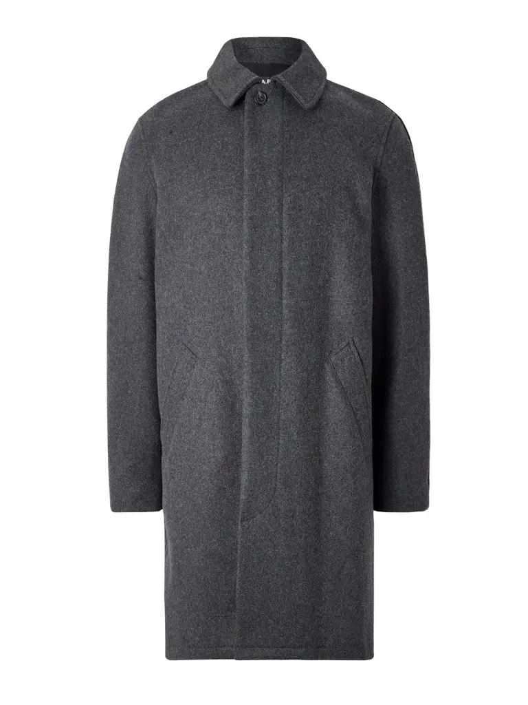 A.P.C. Auster Brushed Wool-Blend Coat - Men | Image 1 A.P.C. Auster Brushed Wool-Blend Coat - Men | Image 1