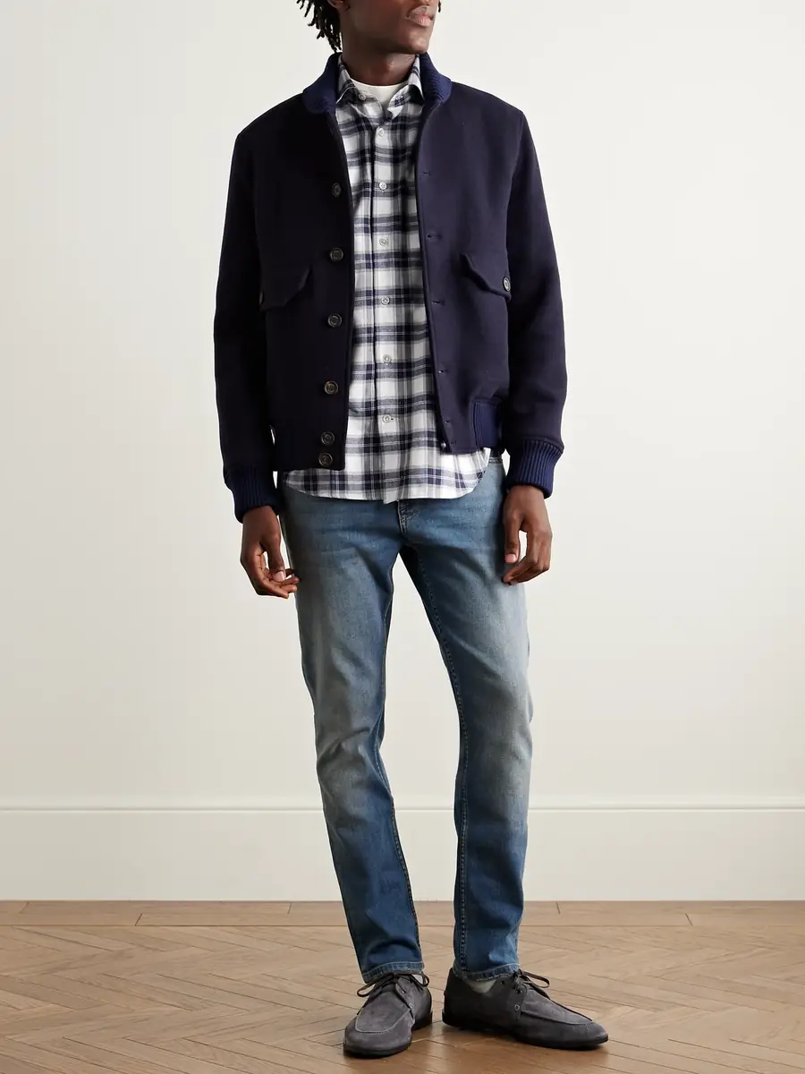 ELEVENTY Checked Cotton and Lyocell-Blend Flannel Shirt - Men | Thumbnail 2 ELEVENTY Checked Cotton and Lyocell-Blend Flannel Shirt - Men | Thumbnail 2
