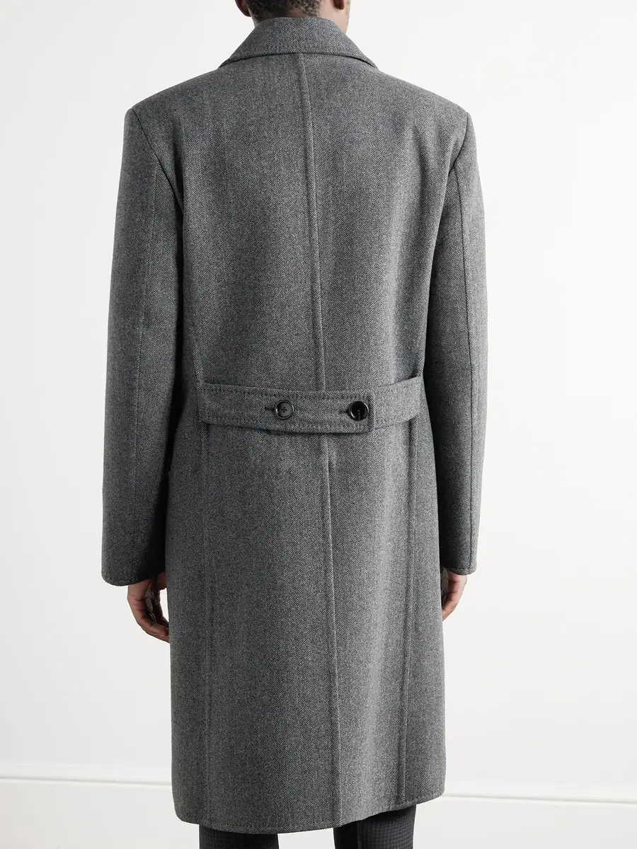 Tom Ford Double-Breasted Herringbone Wool Coat - Men | Thumbnail 4