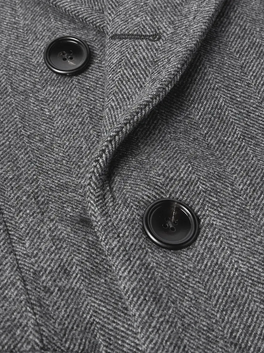 Tom Ford Double-Breasted Herringbone Wool Coat - Men | Thumbnail 5