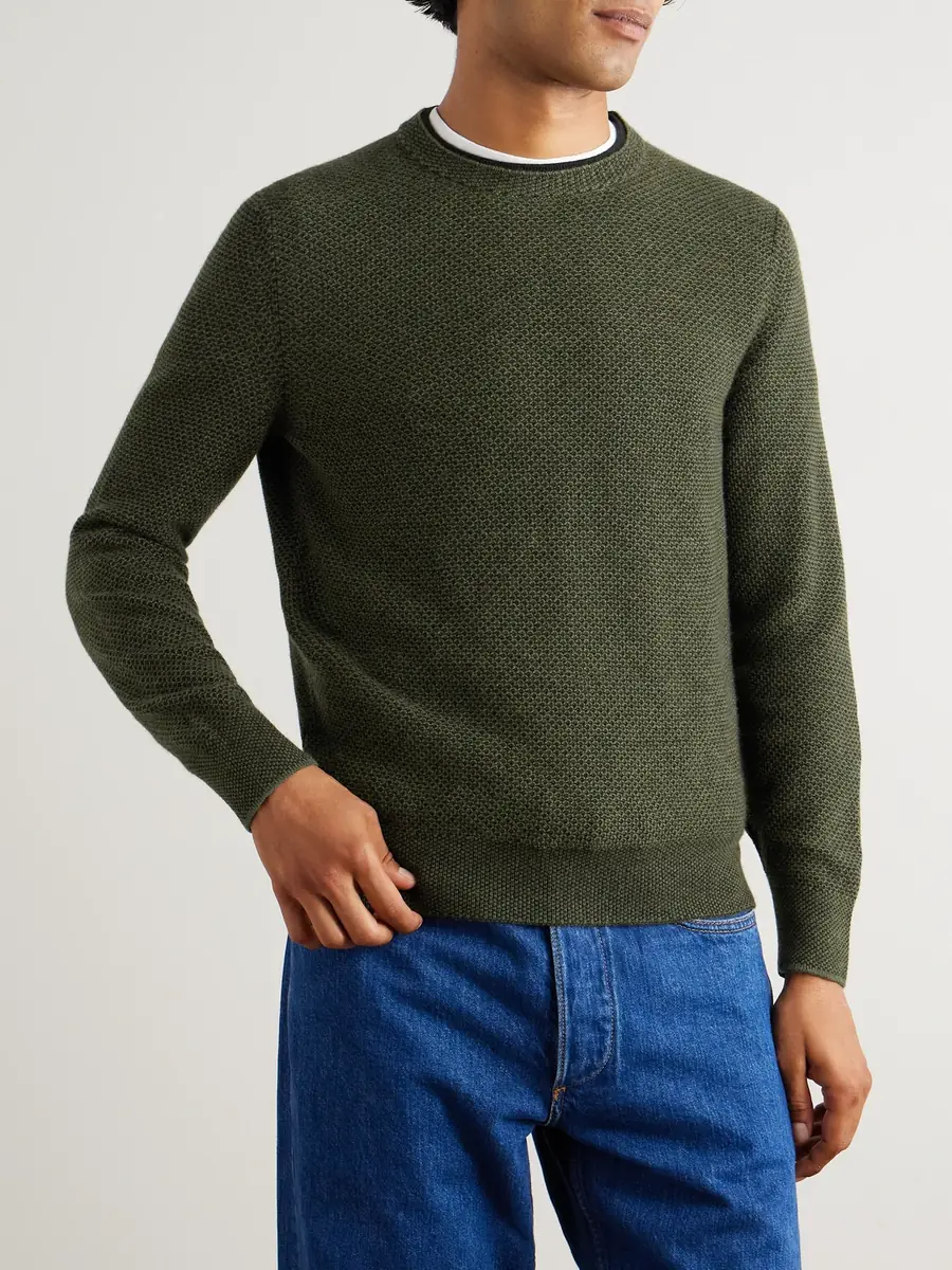 Loro Piana Varallo Honeycomb-Knit Baby Cashmere Sweater - Men | Thumbnail 3 Loro Piana Varallo Honeycomb-Knit Baby Cashmere Sweater - Men | Thumbnail 3