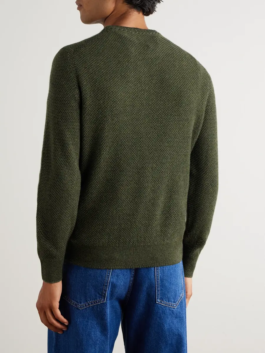 Loro Piana Varallo Honeycomb-Knit Baby Cashmere Sweater - Men | Thumbnail 4 Loro Piana Varallo Honeycomb-Knit Baby Cashmere Sweater - Men | Thumbnail 4