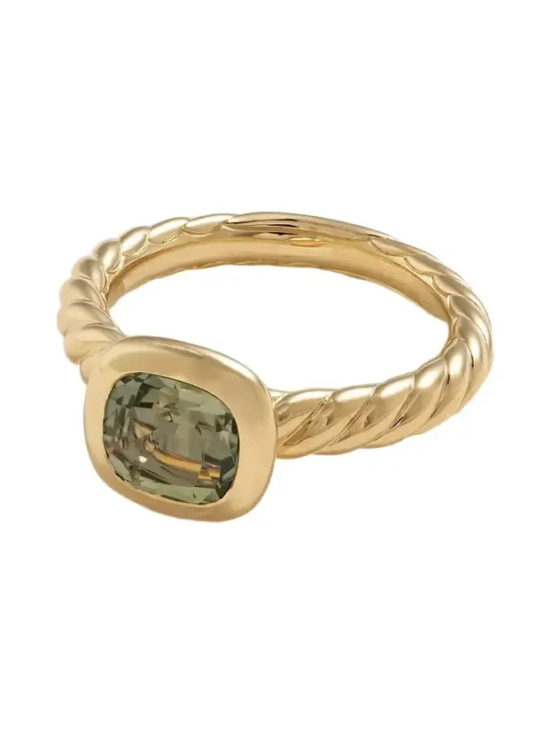 Dy Mercer® 18-karat Gold Prasiolite Ring Dy Mercer® 18-karat Gold Prasiolite Ring