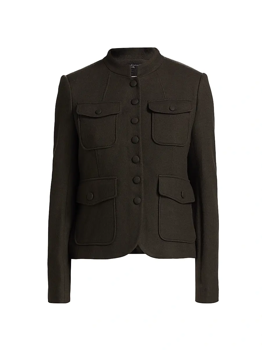 rag & bone Women's Mercer Wool Single-Breasted Blazer | Image 1 rag & bone Women's Mercer Wool Single-Breasted Blazer | Image 1