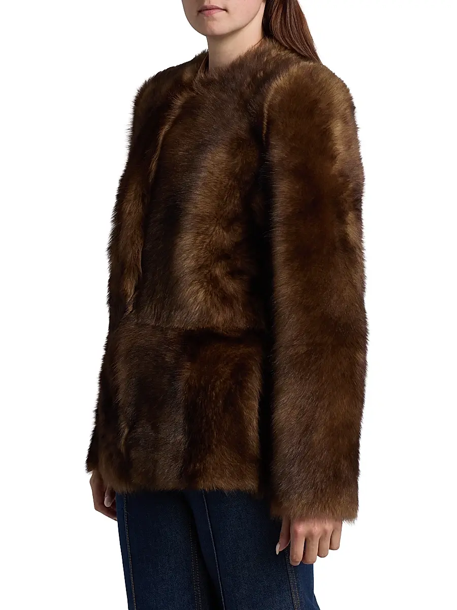 Zimmermann Women's Hypnotic Tip Shearling Jacket - Toffee | Thumbnail 4 Zimmermann Women's Hypnotic Tip Shearling Jacket - Toffee | Thumbnail 4