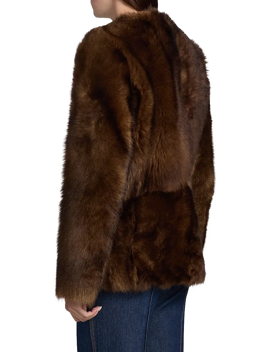 Zimmermann Women's Hypnotic Tip Shearling Jacket - Toffee | Thumbnail 5 Zimmermann Women's Hypnotic Tip Shearling Jacket - Toffee | Thumbnail 5
