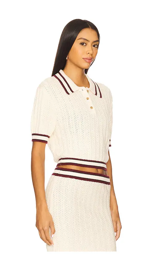 Lovers and Friends Remy Pointelle Polo Top | Thumbnail 2 Lovers and Friends Remy Pointelle Polo Top | Thumbnail 2