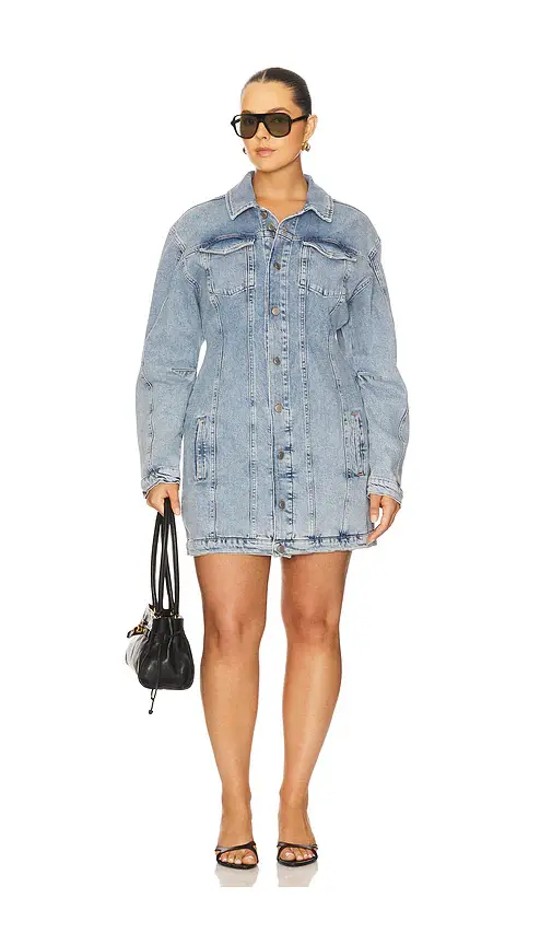 GOOD AMERICAN Barrel Long Sleeve Mini Dress | Thumbnail 2 GOOD AMERICAN Barrel Long Sleeve Mini Dress | Thumbnail 2