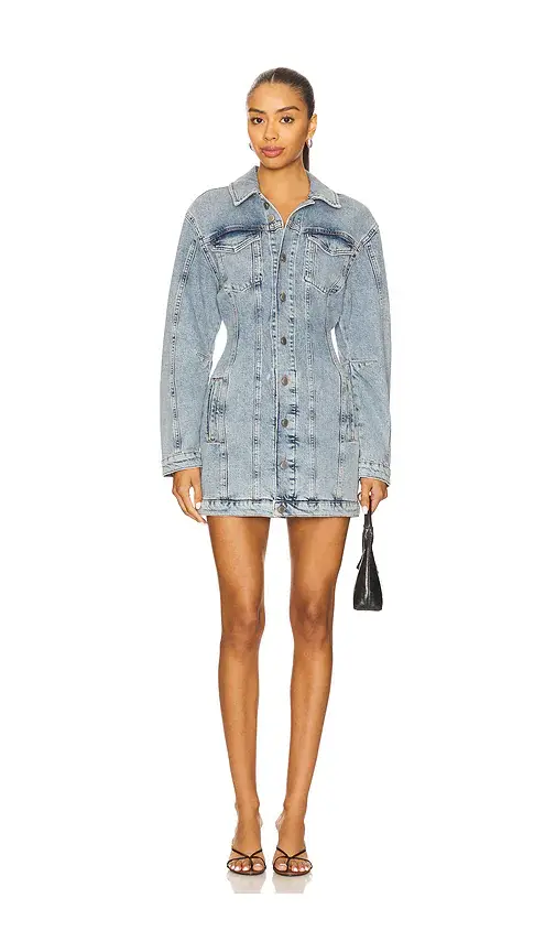 Good American Barrel Long Sleeve Mini Dress | Image 1 Good American Barrel Long Sleeve Mini Dress | Image 1