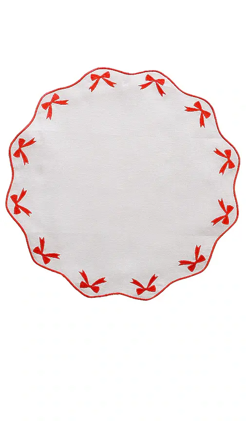 Chefanie Red Bow Placemat | Image 1 Chefanie Red Bow Placemat | Image 1