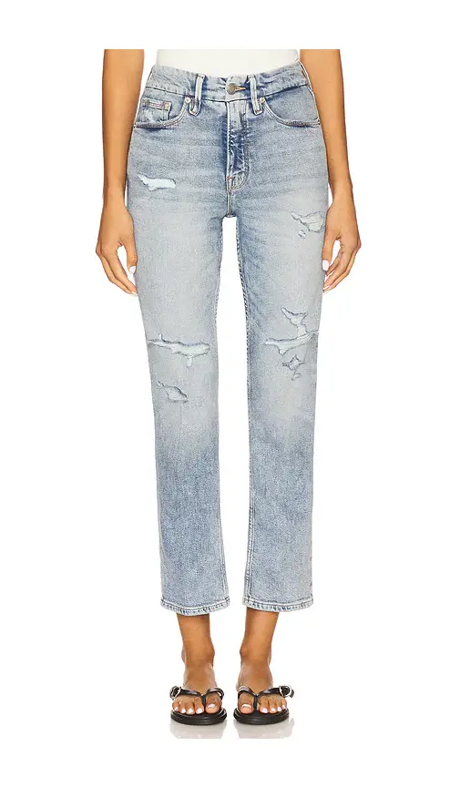 Good American Good Icon Straight Ankle Jeans | Image 1 Good American Good Icon Straight Ankle Jeans | Image 1