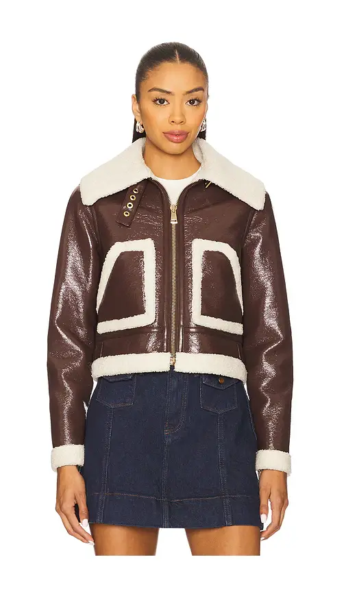 Alice + Olivia Alice + Olivia Isaiah Faux Shearling Aviator Jacket | Thumbnail 2 Alice + Olivia Alice + Olivia Isaiah Faux Shearling Aviator Jacket | Thumbnail 2