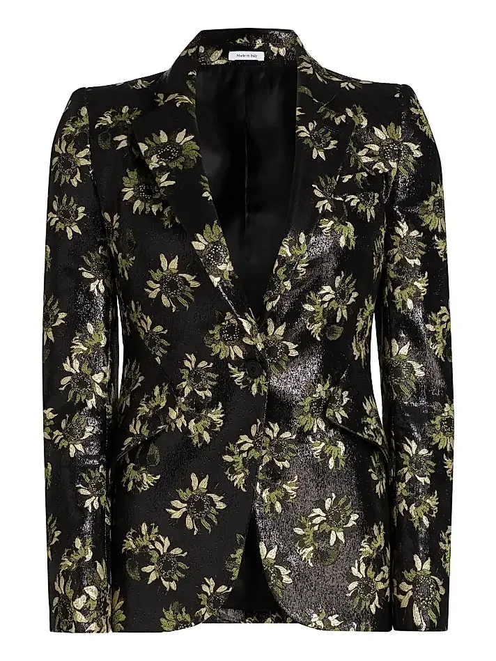 Women's Lacquered Sunflower Jacquard Blazer