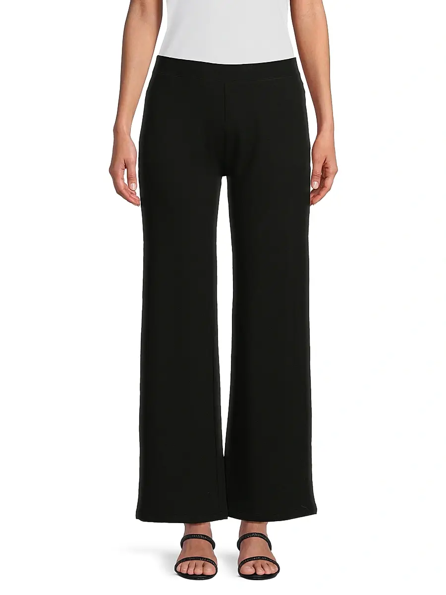 MAJESTIC FILATURES Women's French Terry Wide-Leg Pants | Thumbnail 3
