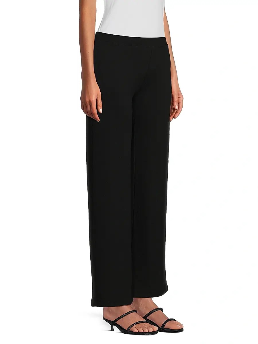 MAJESTIC FILATURES Women's French Terry Wide-Leg Pants | Thumbnail 4