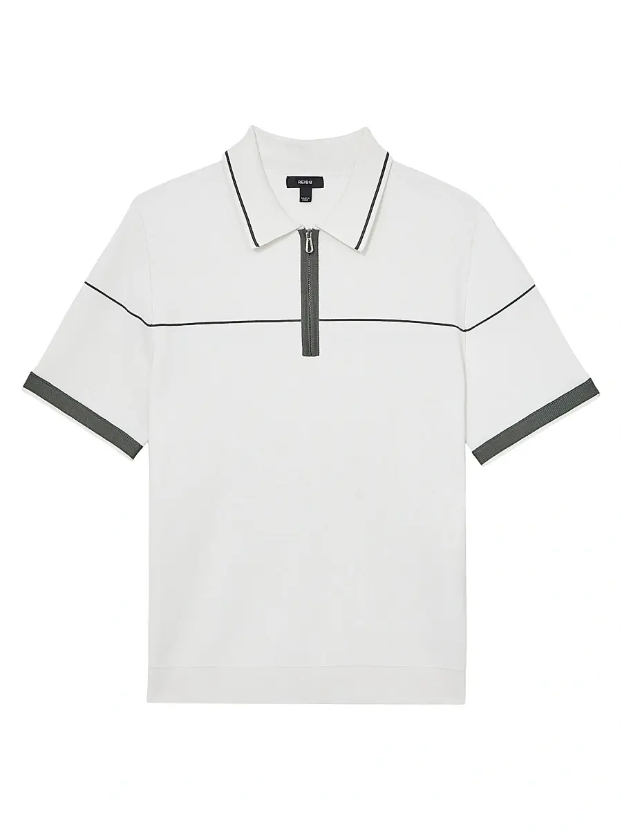 Reiss Men's Bradford Half-Zip Polo Shirt