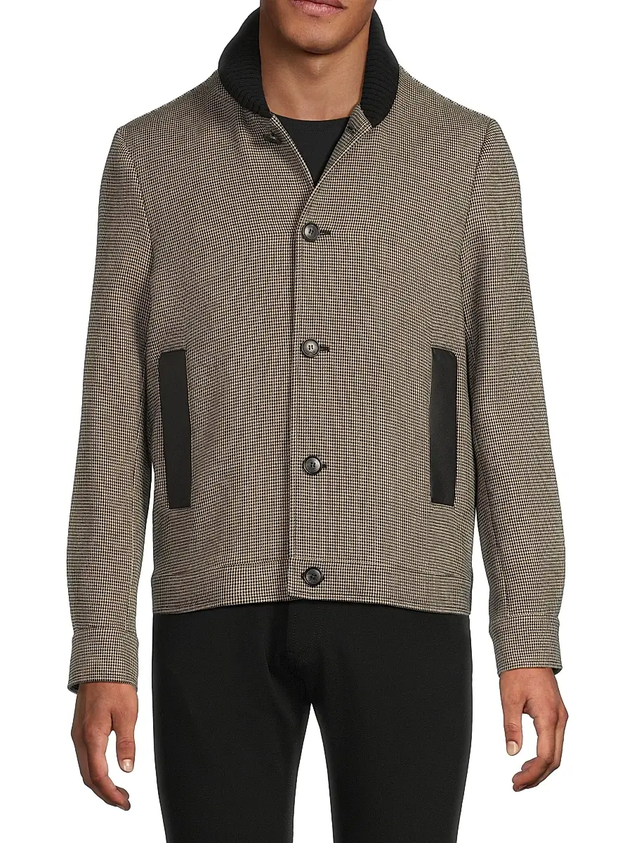 Paul Smith Men's Tribute to Photography Baseball Jacket - Grey Beige | Thumbnail 3 Paul Smith Men's Tribute to Photography Baseball Jacket - Grey Beige | Thumbnail 3