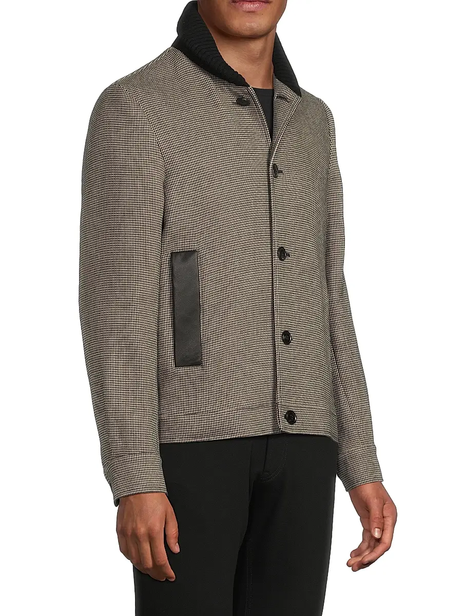 Paul Smith Men's Tribute to Photography Baseball Jacket - Grey Beige | Thumbnail 4 Paul Smith Men's Tribute to Photography Baseball Jacket - Grey Beige | Thumbnail 4