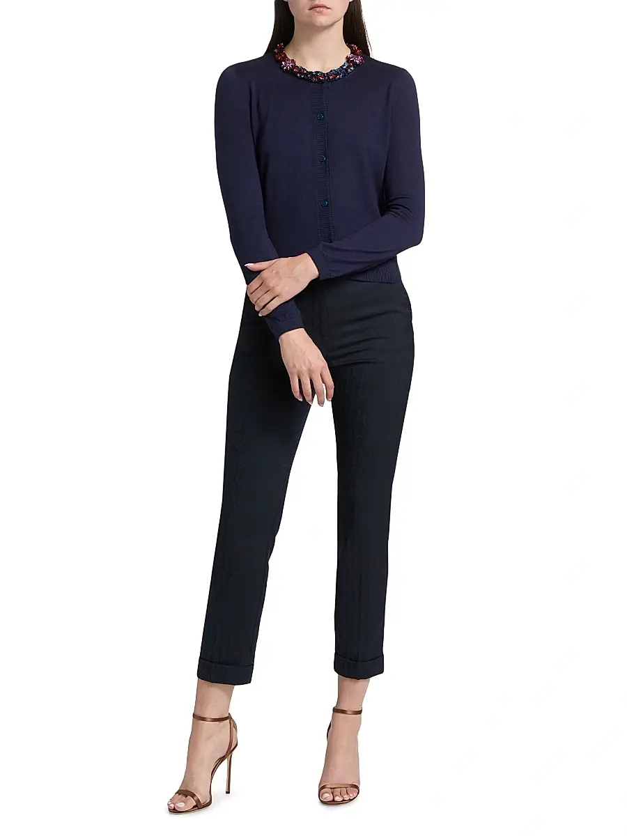 Etro Women's Jeweled Neckline Cardigan | Thumbnail 2