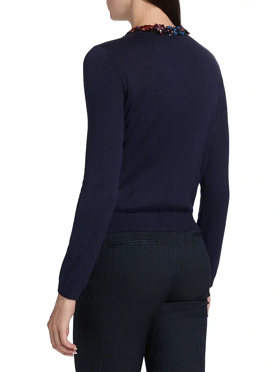 Etro Women's Jeweled Neckline Cardigan | Thumbnail 5