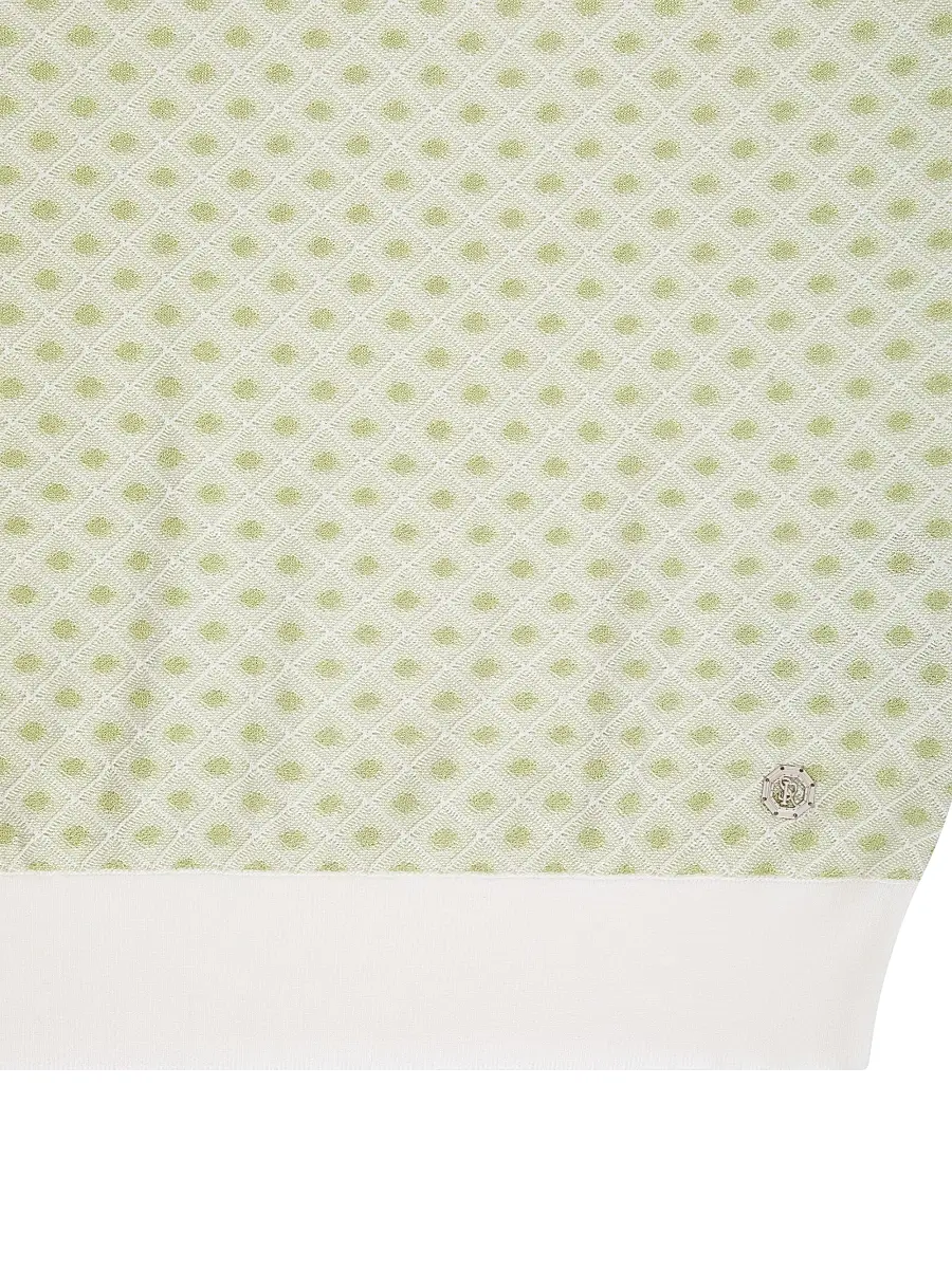 Stefano Ricci Men's Cotton Silk Zip Polo Shirt - Green | Thumbnail 14 Stefano Ricci Men's Cotton Silk Zip Polo Shirt - Green | Thumbnail 14