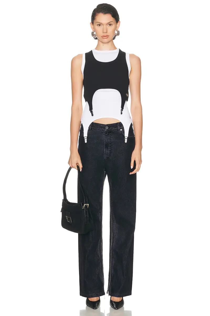 Jean Paul Gaultier Inseam Zip Detail Flock Pant | Thumbnail 5 Jean Paul Gaultier Inseam Zip Detail Flock Pant | Thumbnail 5