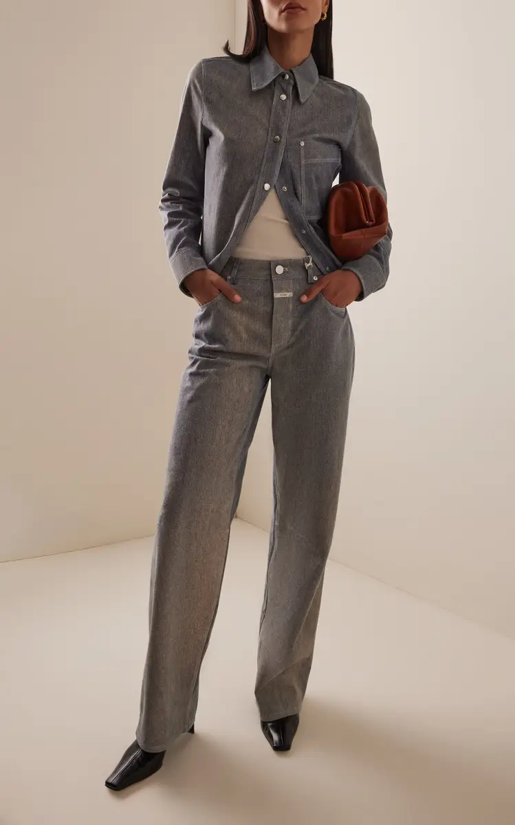 Closed Nikka Denim-Printed Suede | Thumbnail 2 Closed Nikka Denim-Printed Suede | Thumbnail 2
