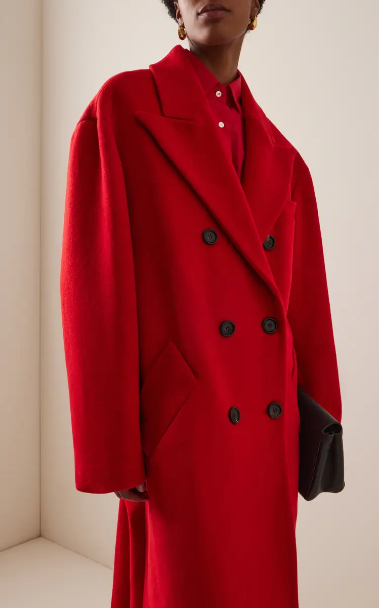 Sergio Hudson Oversized Double-Breasted Wool-Cashmere Coat | Thumbnail 3 Sergio Hudson Oversized Double-Breasted Wool-Cashmere Coat | Thumbnail 3