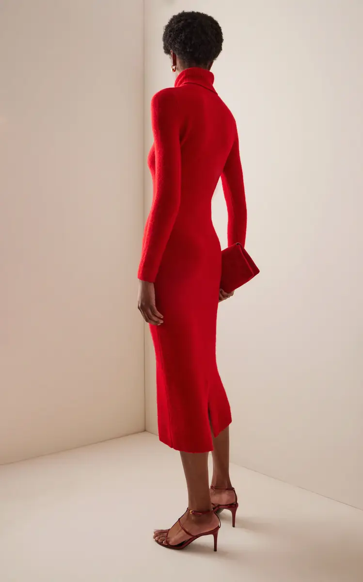 Sergio Hudson Cashmere-Wool Midi Dress | Thumbnail 4 Sergio Hudson Cashmere-Wool Midi Dress | Thumbnail 4