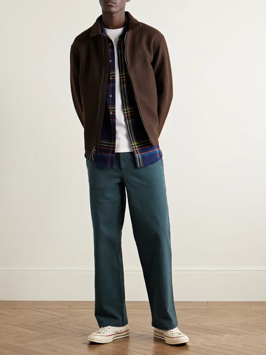 Portuguese Flannel Labura Straight-Leg Organic Cotton-Blend Twill Trousers - Men | Thumbnail 2 Portuguese Flannel Labura Straight-Leg Organic Cotton-Blend Twill Trousers - Men | Thumbnail 2