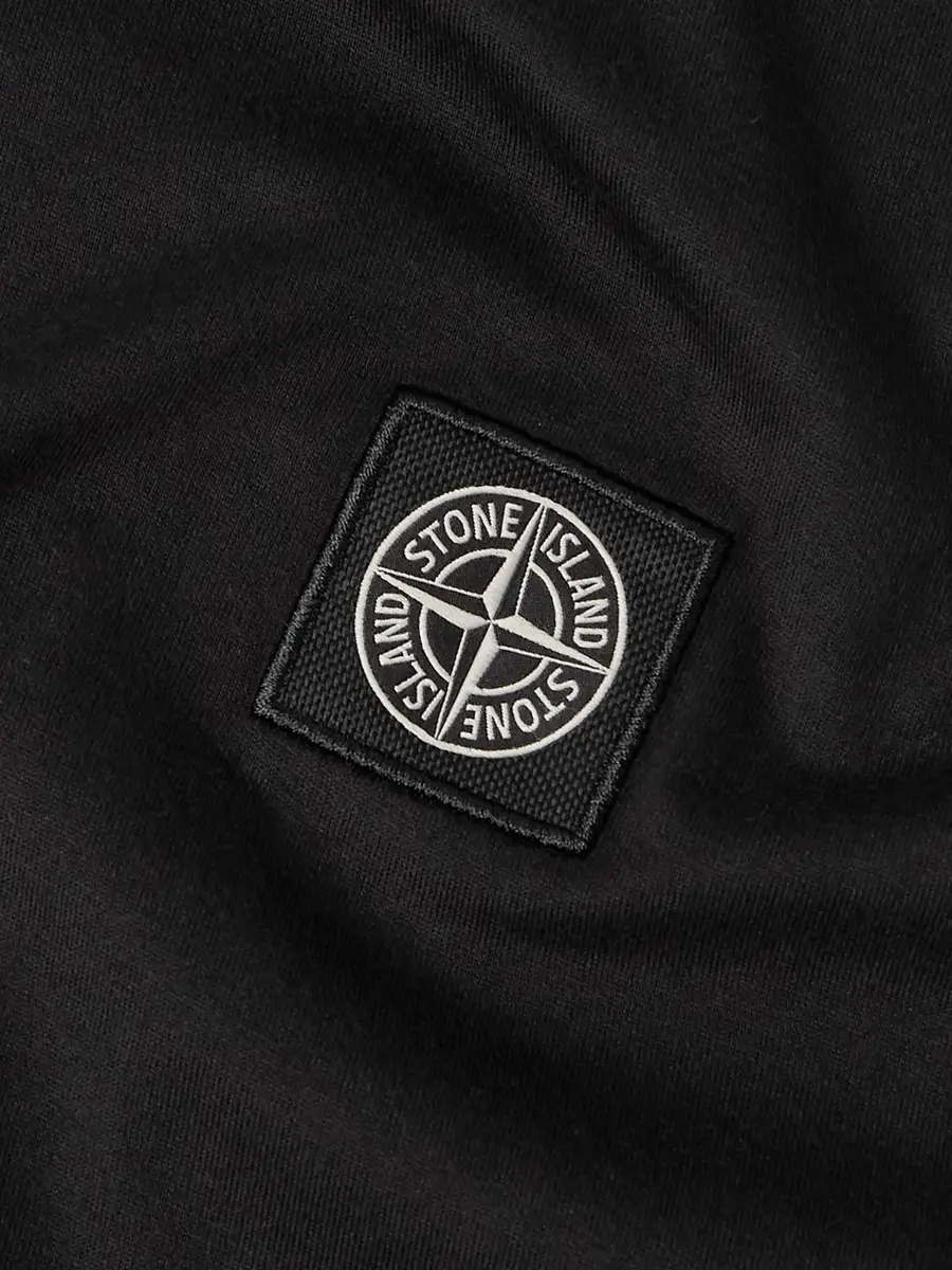 Stone Island Logo-Appliquéd Garment-Dyed Cotton-Jersey T-Shirt - Men | Thumbnail 4 Stone Island Logo-Appliquéd Garment-Dyed Cotton-Jersey T-Shirt - Men | Thumbnail 4
