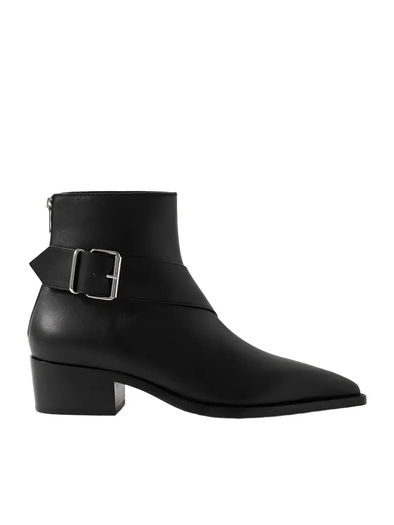 McQueen Buckled Leather Boots - Men | Image 1 McQueen Buckled Leather Boots - Men | Image 1