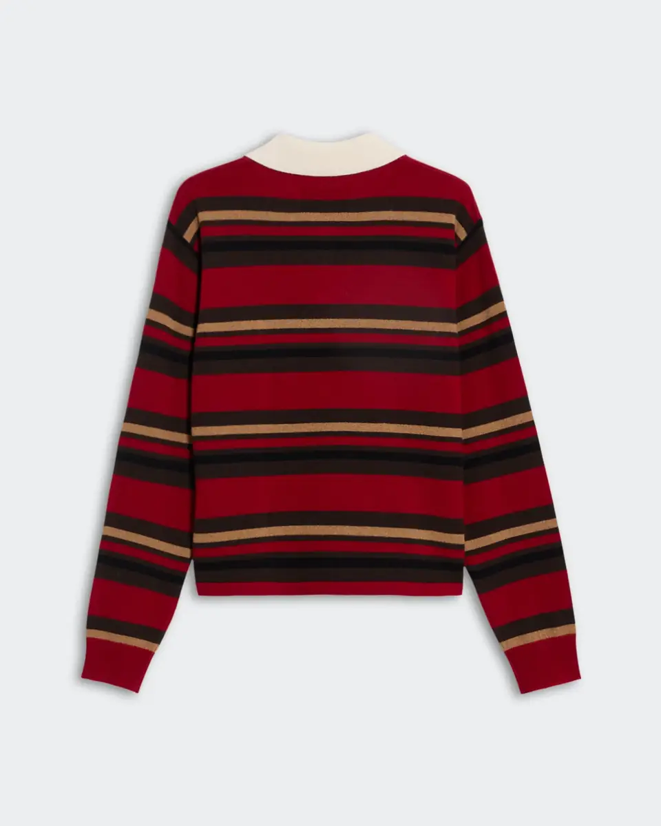 Guest In Residence Cropped Stripe Rugby - Ruby Combo | Thumbnail 2 Guest In Residence Cropped Stripe Rugby - Ruby Combo | Thumbnail 2