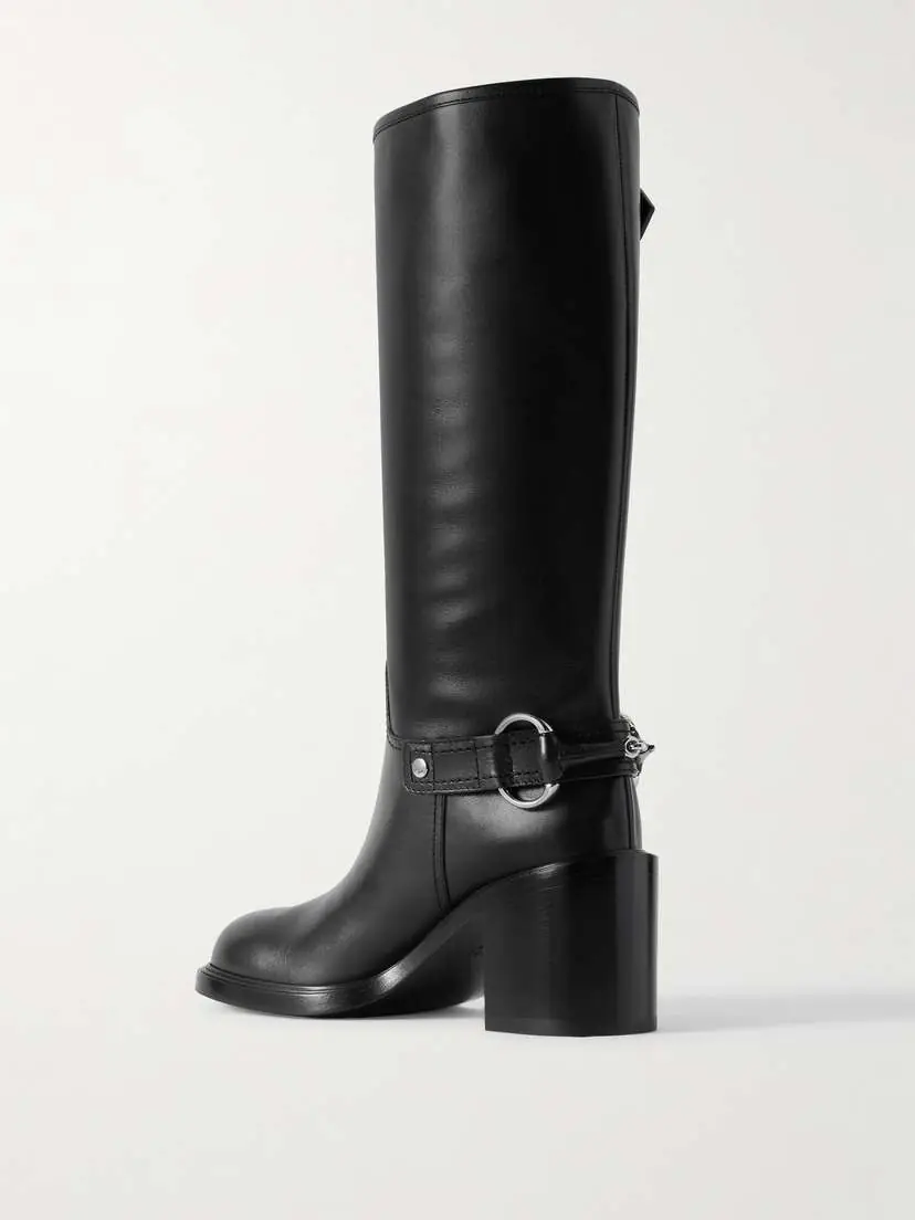 Gucci Myla Buckled Leather Knee Boots | Thumbnail 3 Gucci Myla Buckled Leather Knee Boots | Thumbnail 3