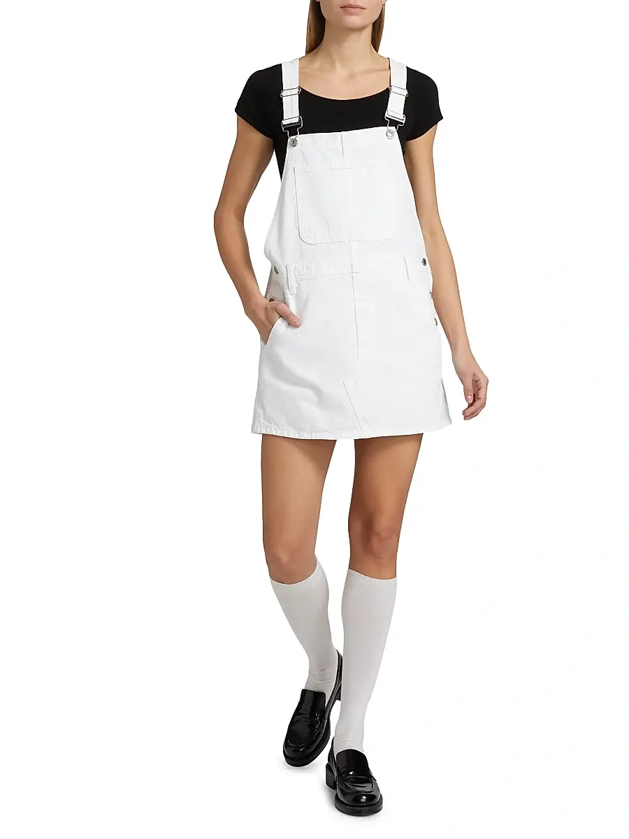 RE/DONE Women's The Overall Denim Minidress | Thumbnail 2 RE/DONE Women's The Overall Denim Minidress | Thumbnail 2