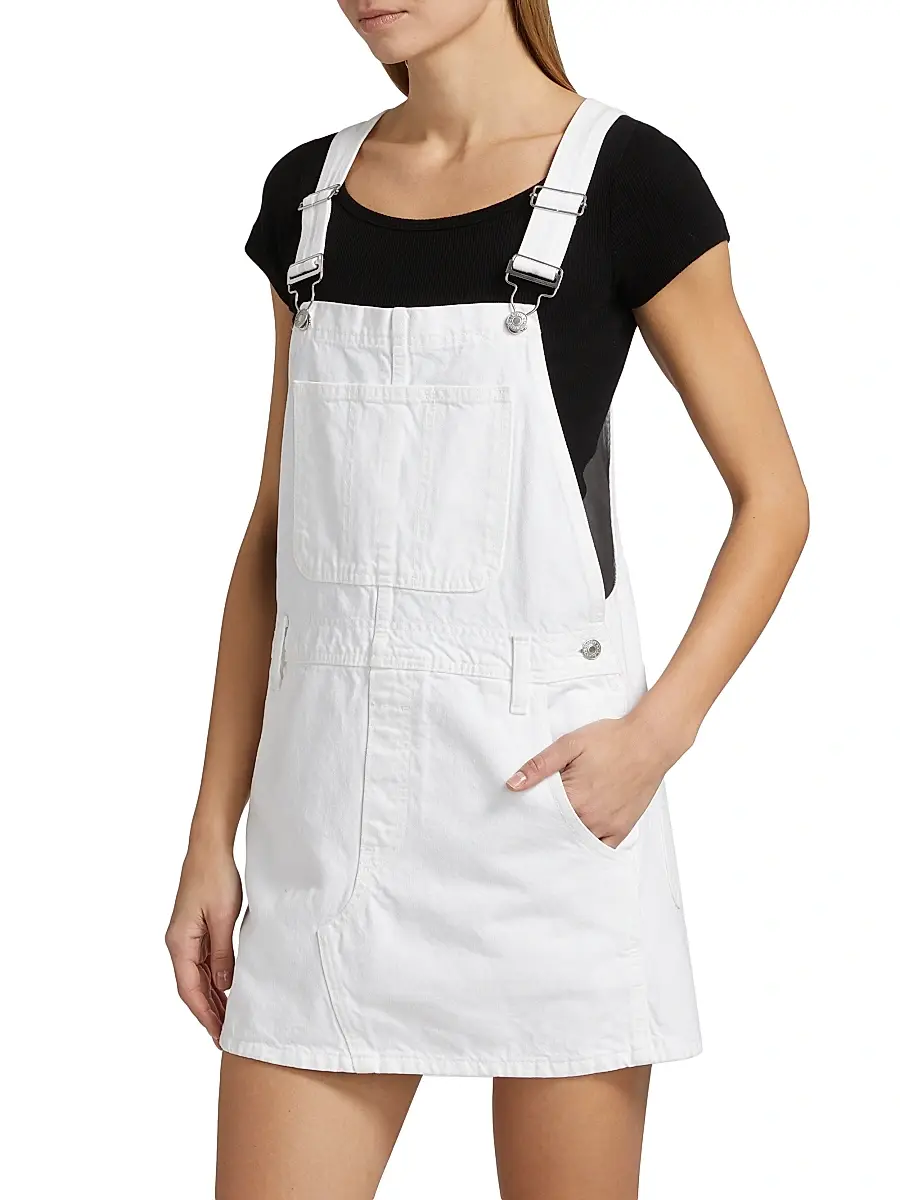 RE/DONE Women's The Overall Denim Minidress | Thumbnail 4 RE/DONE Women's The Overall Denim Minidress | Thumbnail 4