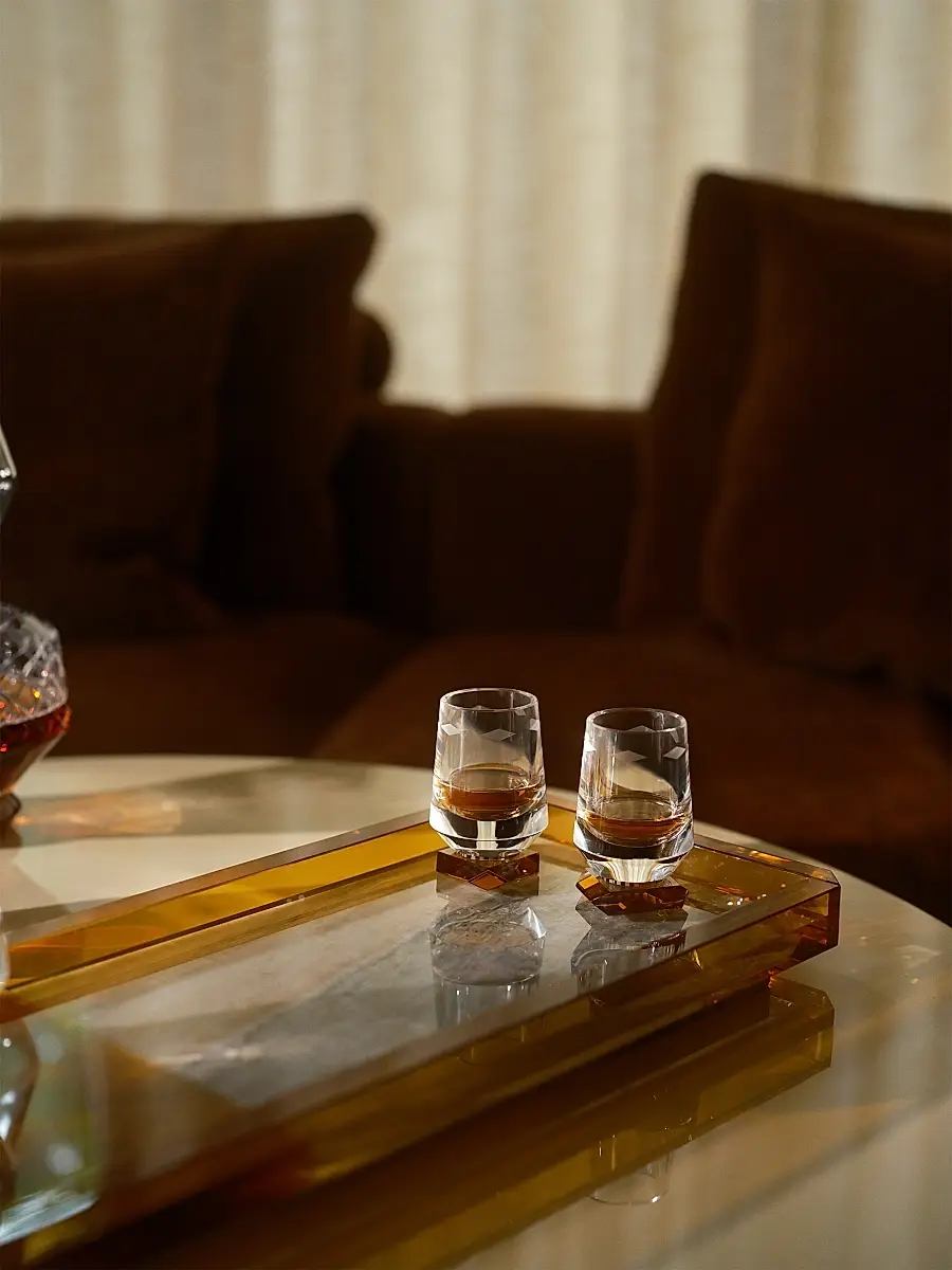 Reflections Copenhagen Amber Dusk Whimsy Whiskey Glasses 2-Piece Set | Thumbnail 2
