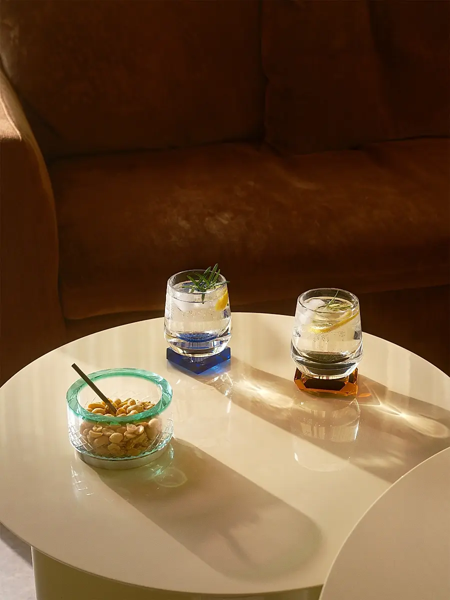 Reflections Copenhagen Amber Dusk Whimsy Whiskey Glasses 2-Piece Set | Thumbnail 3
