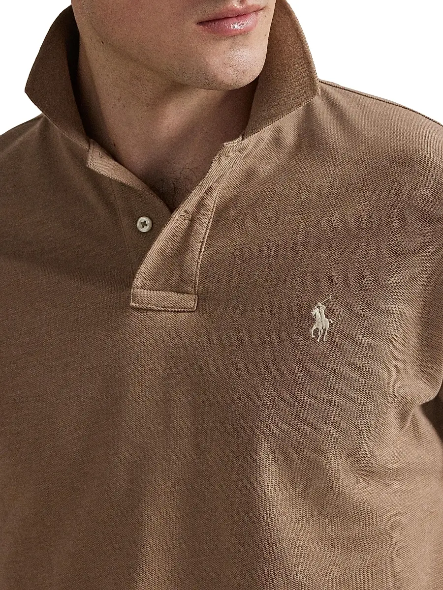 Polo Ralph Lauren Men's The Iconic Cotton Mesh Polo Shirt - Grey Cloud Heather | Thumbnail 11 Polo Ralph Lauren Men's The Iconic Cotton Mesh Polo Shirt - Grey Cloud Heather | Thumbnail 11
