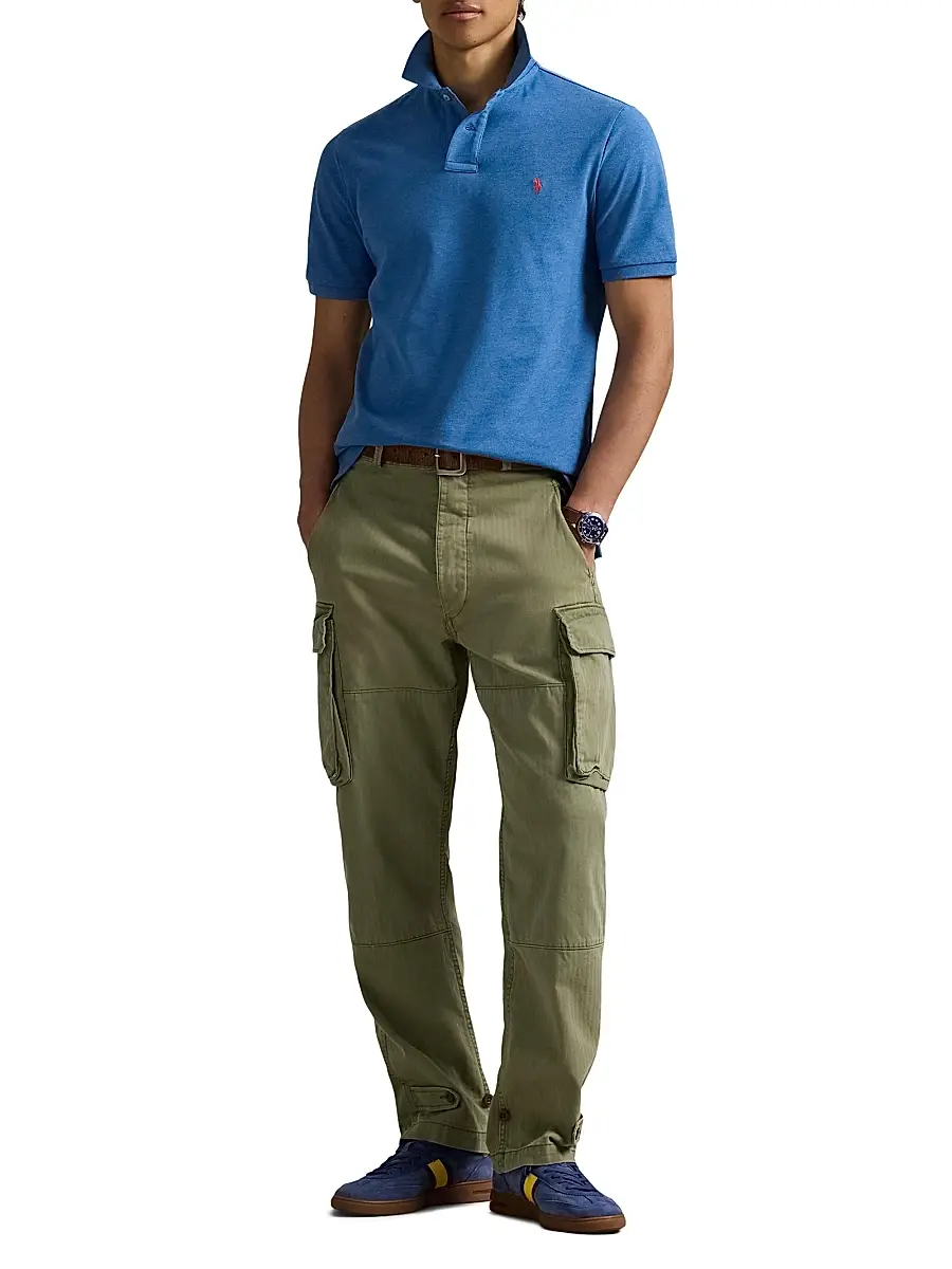Polo Ralph Lauren Men's The Iconic Cotton Mesh Polo Shirt - Grey Cloud Heather | Thumbnail 13 Polo Ralph Lauren Men's The Iconic Cotton Mesh Polo Shirt - Grey Cloud Heather | Thumbnail 13