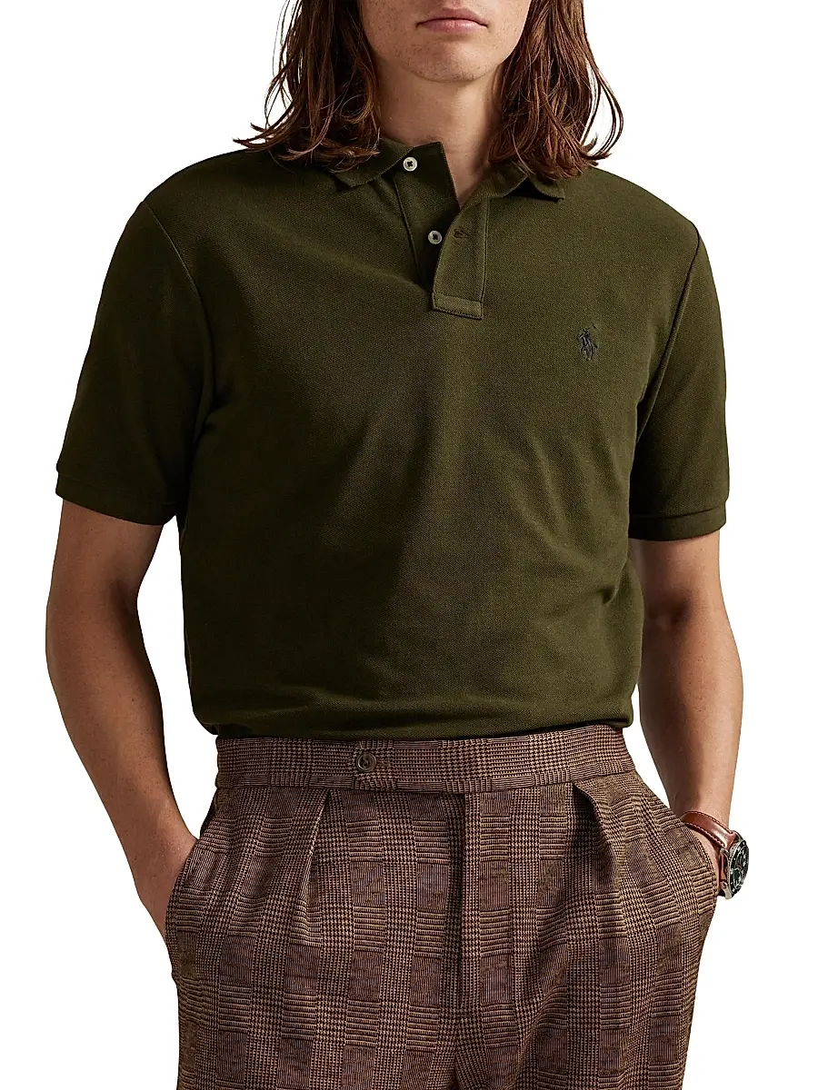 Polo Ralph Lauren Men's The Iconic Cotton Mesh Polo Shirt - Grey Cloud Heather | Thumbnail 3 Polo Ralph Lauren Men's The Iconic Cotton Mesh Polo Shirt - Grey Cloud Heather | Thumbnail 3