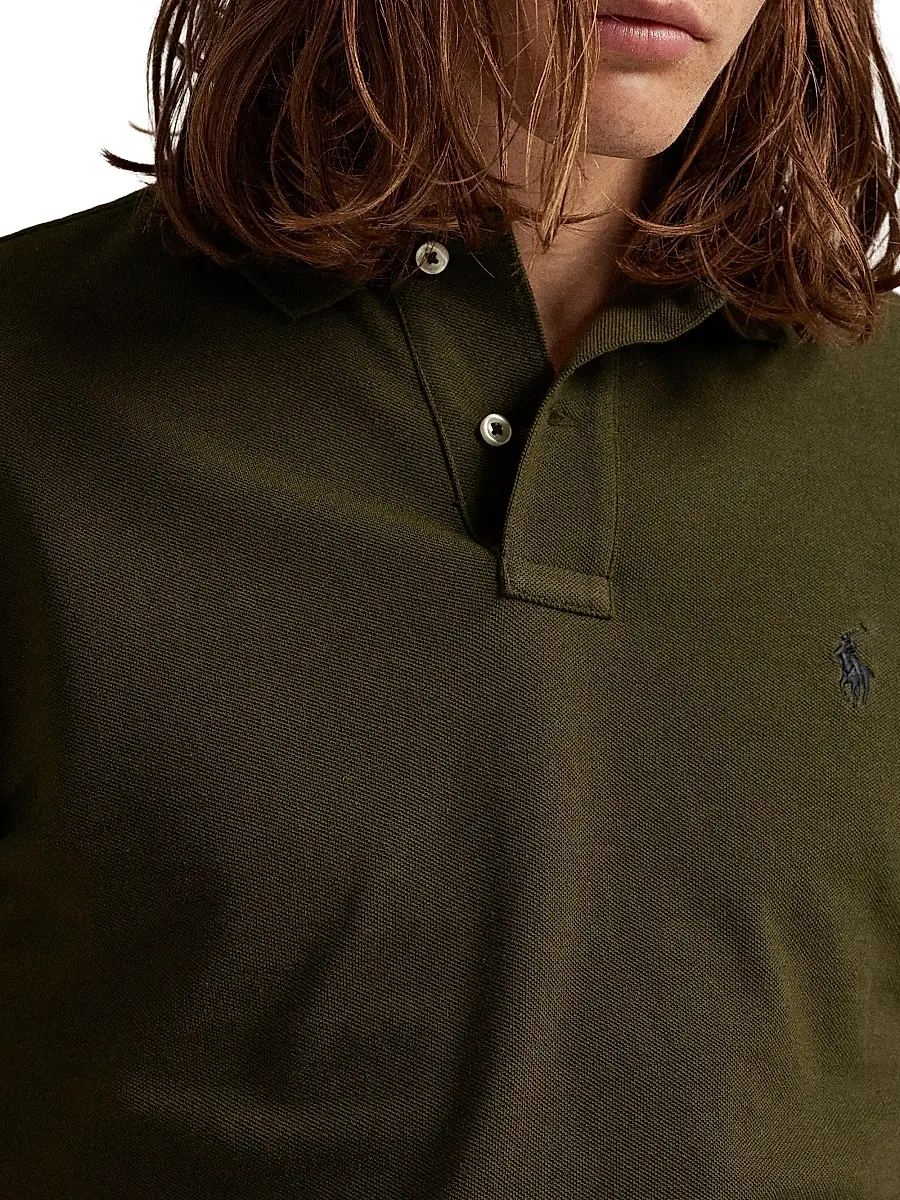 Polo Ralph Lauren Men's The Iconic Cotton Mesh Polo Shirt - Grey Cloud Heather | Thumbnail 6 Polo Ralph Lauren Men's The Iconic Cotton Mesh Polo Shirt - Grey Cloud Heather | Thumbnail 6