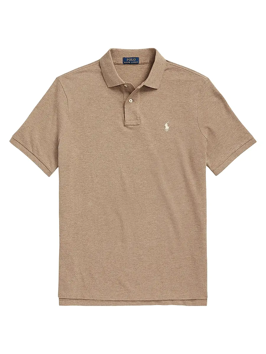 Polo Ralph Lauren Men's The Iconic Cotton Mesh Polo Shirt - Grey Cloud Heather | Thumbnail 7 Polo Ralph Lauren Men's The Iconic Cotton Mesh Polo Shirt - Grey Cloud Heather | Thumbnail 7