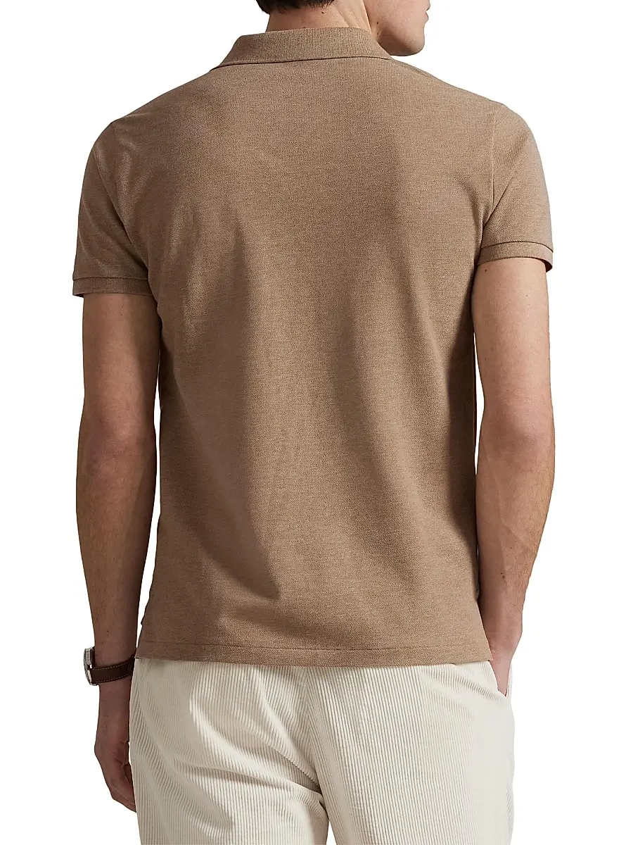 Polo Ralph Lauren Men's The Iconic Cotton Mesh Polo Shirt - Grey Cloud Heather | Thumbnail 10 Polo Ralph Lauren Men's The Iconic Cotton Mesh Polo Shirt - Grey Cloud Heather | Thumbnail 10