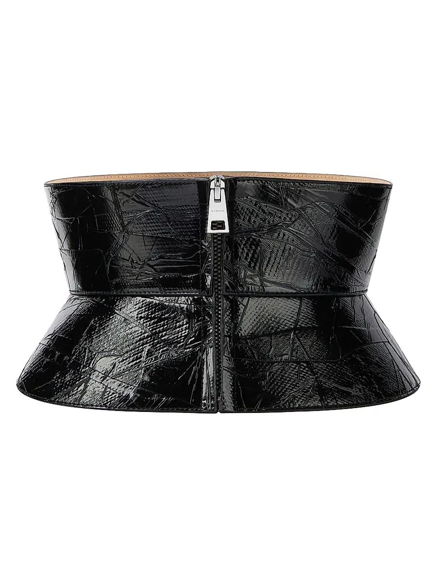 Givenchy Women's Corset Belt in Nappa Leather with Tape Print - Black | Thumbnail 2 Givenchy Women's Corset Belt in Nappa Leather with Tape Print - Black | Thumbnail 2