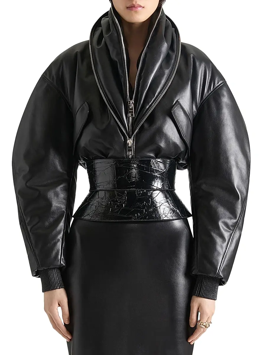 Givenchy Women's Corset Belt in Nappa Leather with Tape Print - Black | Thumbnail 3 Givenchy Women's Corset Belt in Nappa Leather with Tape Print - Black | Thumbnail 3